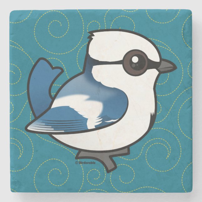 Porta-copo De Pedra Azure Tit Birdorable (Frente)