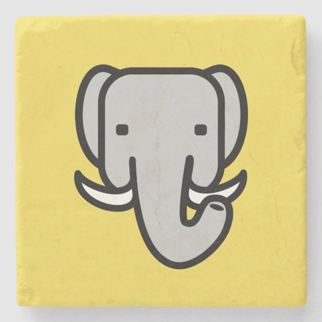 Porta-copo De Pedra Baby Elephant (Frente)