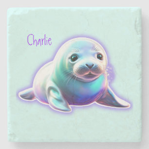 Porta-copo De Pedra Baby Seal