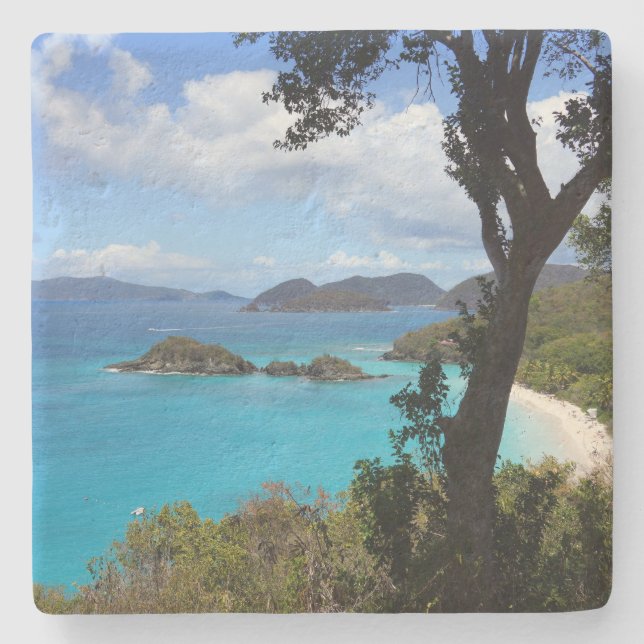 Porta-copo De Pedra Baía das caraíbas (Frente)