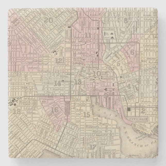 Porta-copo De Pedra Baltimore 4 (Frente)