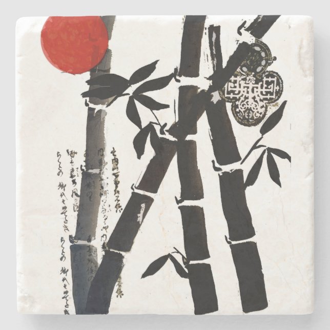 Porta-copo De Pedra Bambu (Frente)