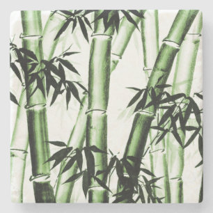 Porta-copo De Pedra Bambu - Arte Chinesa - Um - Verde