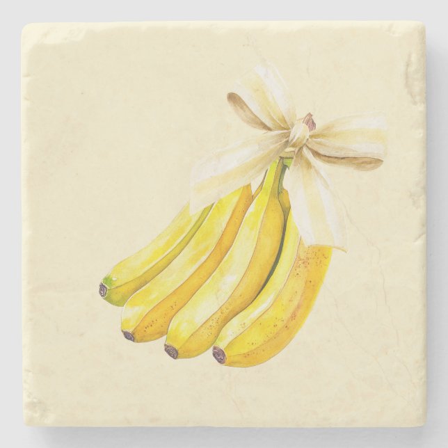 Porta-copo De Pedra Bananas Com Um Laço (Frente)