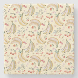 Porta-copo De Pedra Bananas por Cerejas