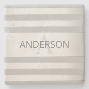 Porta-copo De Pedra Bandas de Ombre Silver Faux Contemporâneas e Cinza