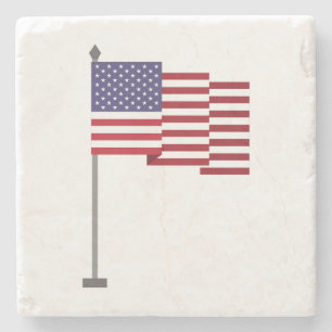 Porta-copo De Pedra bandeira americana