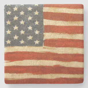 Porta-copo De Pedra Bandeira americana da glória velha