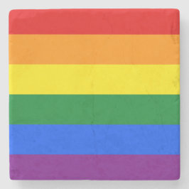 Porta-copo De Pedra Bandeira Arco-Íris (LGBT)