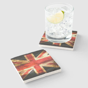 Porta-copo De Pedra Bandeira britânica clássica
