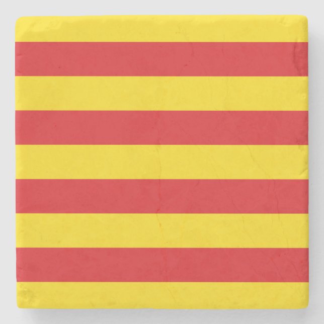 Porta-copo De Pedra Bandeira Catalã (Frente)