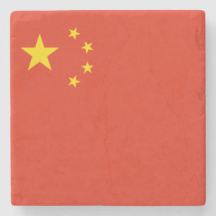 Porta-copo De Pedra Bandeira Chinesa (China)