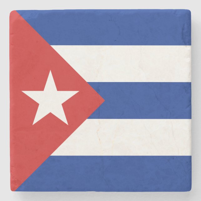 Porta-copo De Pedra Bandeira Cuba (Frente)
