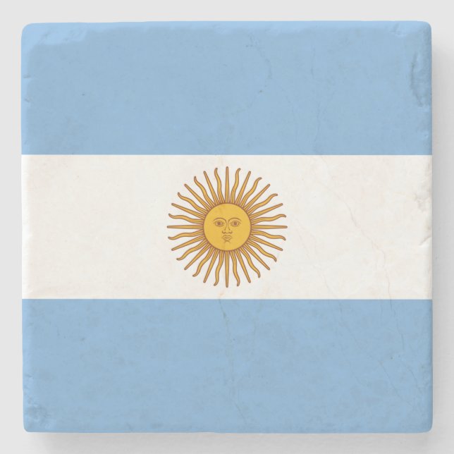 Porta-copo De Pedra Bandeira da Argentina (Frente)