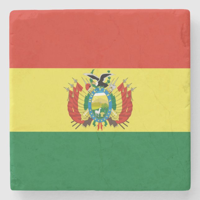 Porta-copo De Pedra Bandeira da Bolívia (Frente)
