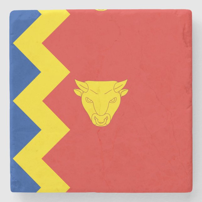 Porta-copo De Pedra Bandeira da Cidade de Birmingham (Frente)