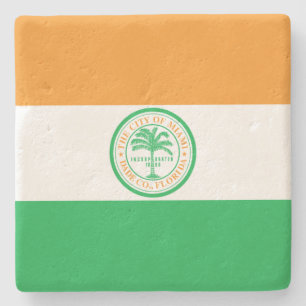 Porta-copo De Pedra Bandeira da cidade de Miami (Flórida)