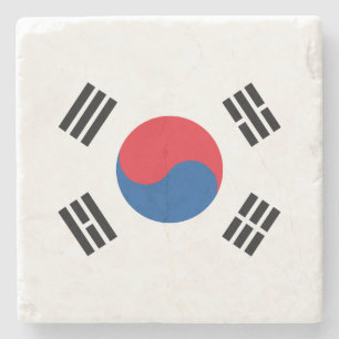 Porta-copo De Pedra Bandeira da Coreia do Sul