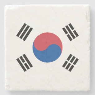 Porta-copo De Pedra Bandeira da Coreia do Sul