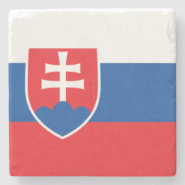 Porta-copo De Pedra Bandeira da Eslováquia