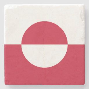 Porta-copo De Pedra Bandeira da Gronelândia