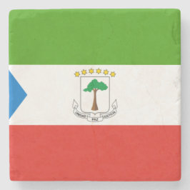 Porta-copo De Pedra Bandeira da Guiné Equatorial (África)