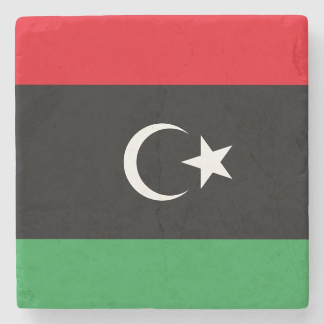 Porta-copo De Pedra Bandeira da Líbia (Frente)