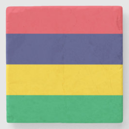 Porta-copo De Pedra Bandeira da Maurícia