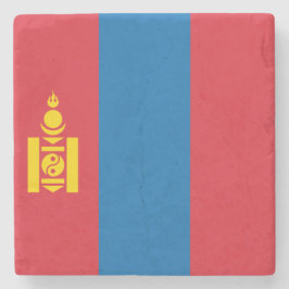 Porta-copo De Pedra Bandeira da Mongólia