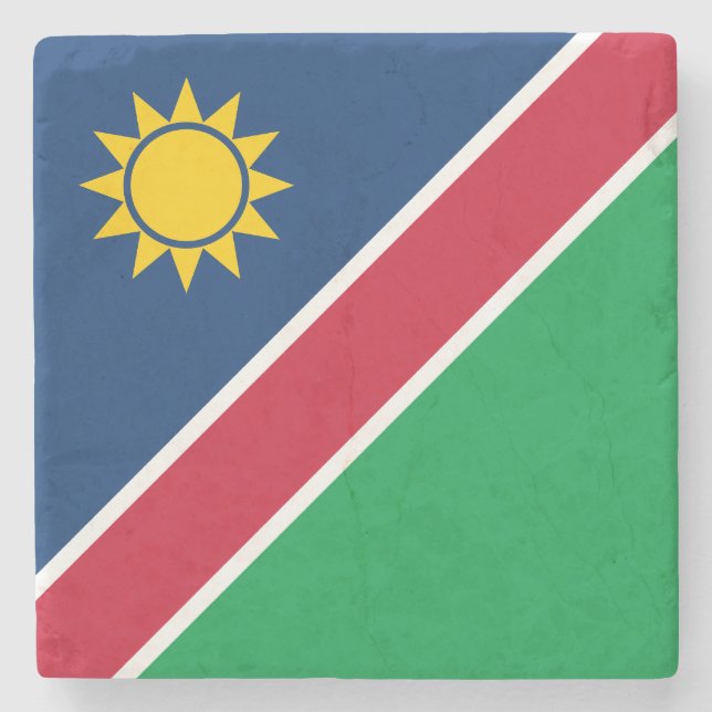 Porta-copo De Pedra Bandeira da Namíbia (Frente)