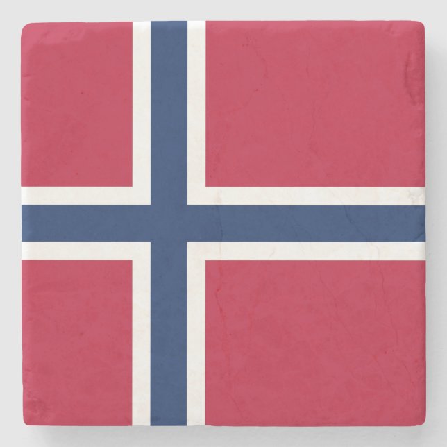 Porta-copo De Pedra Bandeira da Noruega (Frente)