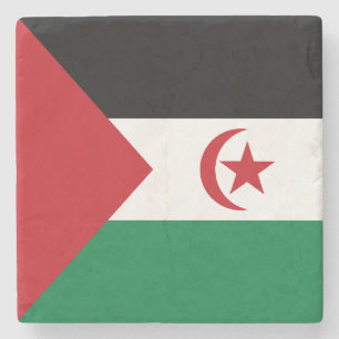 Porta-copo De Pedra Bandeira da República Árabe Saaraui Democrática