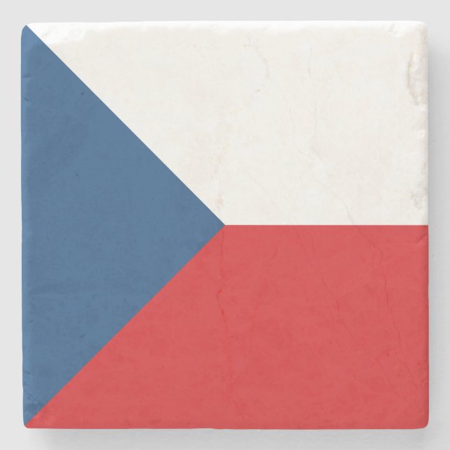 Porta-copo De Pedra Bandeira da República Tcheca (Frente)