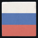 Porta-copo De Pedra Bandeira da Rússia<br><div class="desc">Bandeira Patriótica da Rússia.</div>