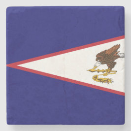 Porta-copo De Pedra Bandeira da Samoa Americana