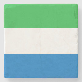 Porta-copo De Pedra Bandeira da Serra Leoa