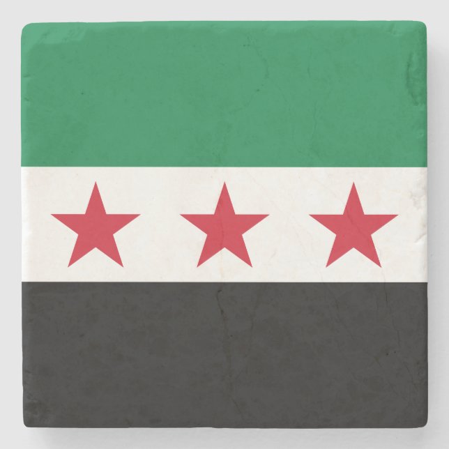 Porta-copo De Pedra Bandeira da Síria (Frente)