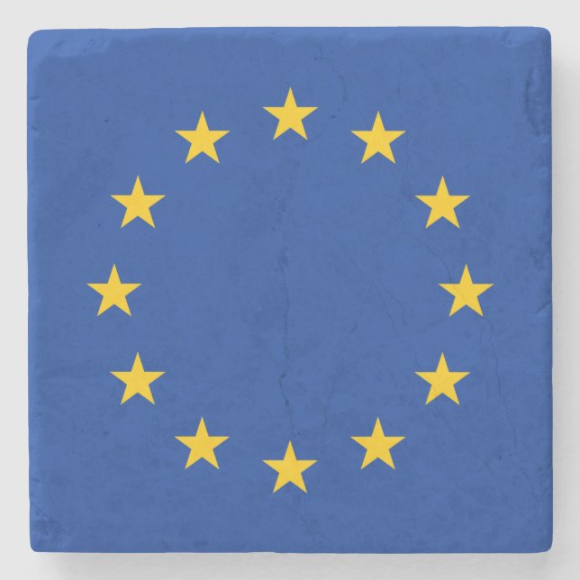 Porta-copo De Pedra Bandeira da União Europeia (Frente)