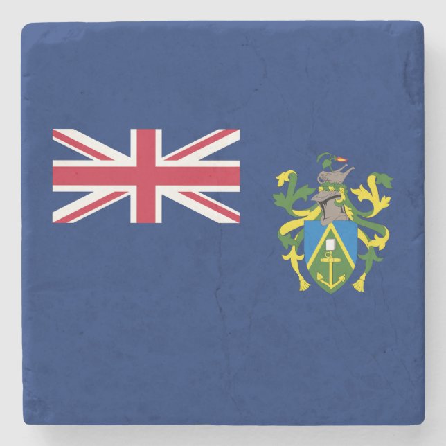 Porta-copo De Pedra Bandeira das Ilhas Pitcairn (Frente)
