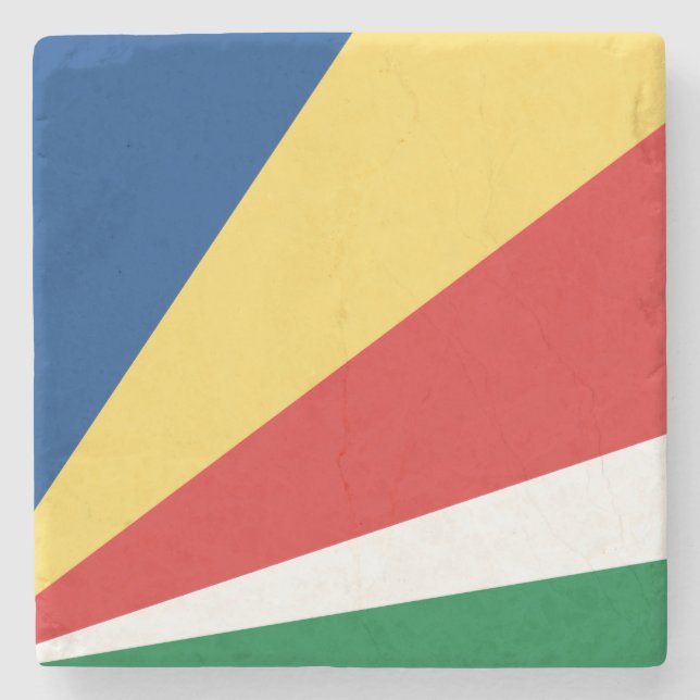 Porta-copo De Pedra Bandeira das Seychelles (Frente)