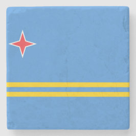 Porta-copo De Pedra Bandeira de Aruba