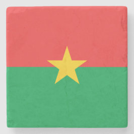 Porta-copo De Pedra Bandeira de Burquina Fasso