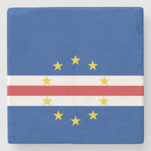 Porta-copo De Pedra Bandeira de Cabo Verde