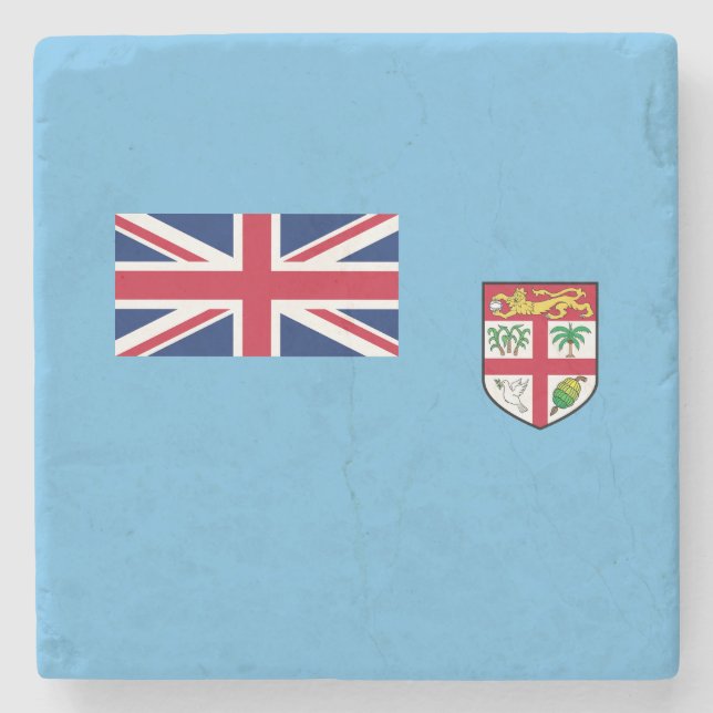 Porta-copo De Pedra Bandeira de Fiji (Frente)