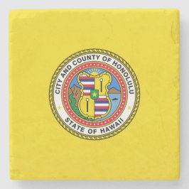 Porta-copo De Pedra Bandeira de Honolulu (Havaí)