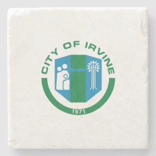 Porta-copo De Pedra Bandeira de Irvine (Califórnia)