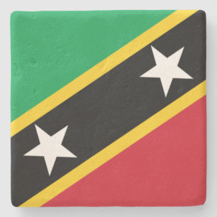 Porta-copo De Pedra Bandeira de Kitts e Nevis Santos (Caribe)