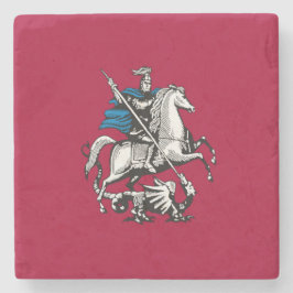 Porta-copo De Pedra Bandeira de Moscou (capital russa)