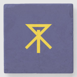 Porta-copo De Pedra Bandeira de Osaka (Japão)