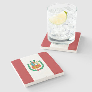 Porta-copo De Pedra Bandeira de Peru